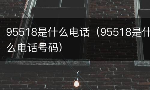 95518是什么电话（95518是什么电话号码）