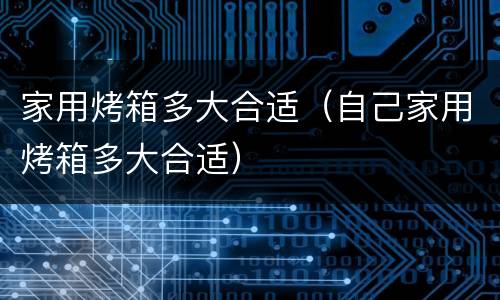 家用烤箱多大合适（自己家用烤箱多大合适）