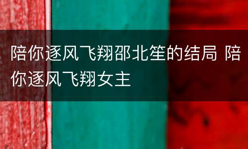 陪你逐风飞翔邵北笙的结局 陪你逐风飞翔女主