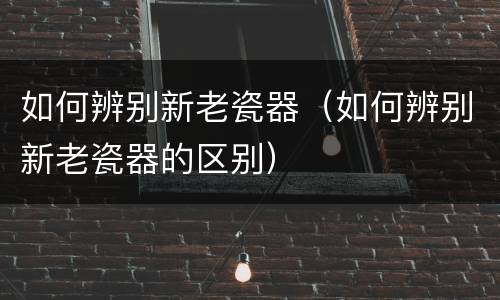 如何辨别新老瓷器（如何辨别新老瓷器的区别）