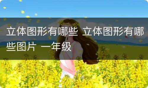 立体图形有哪些 立体图形有哪些图片 一年级