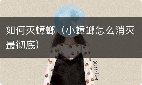 如何灭蟑螂（小蟑螂怎么消灭最彻底）