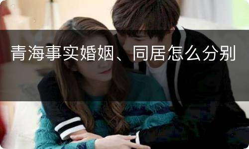 青海事实婚姻、同居怎么分别