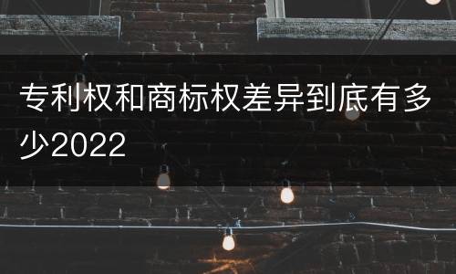 专利权和商标权差异到底有多少2022
