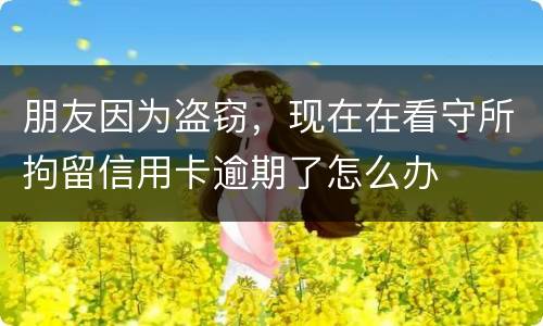 朋友因为盗窃，现在在看守所拘留信用卡逾期了怎么办