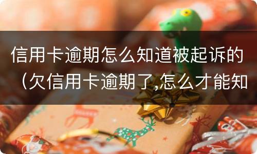 信用卡逾期怎么知道被起诉的（欠信用卡逾期了,怎么才能知道被起诉了）