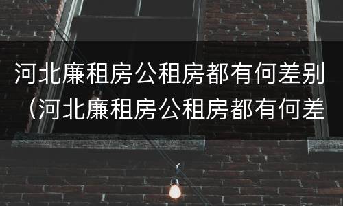 河北廉租房公租房都有何差别（河北廉租房公租房都有何差别呢）