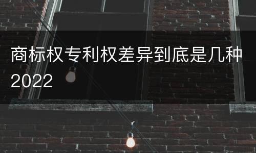 商标权专利权差异到底是几种2022