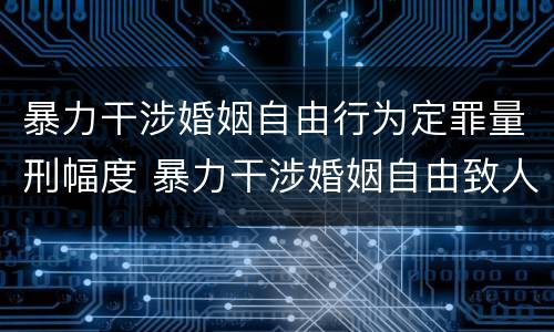 暴力干涉婚姻自由行为定罪量刑幅度 暴力干涉婚姻自由致人死亡的定什么罪