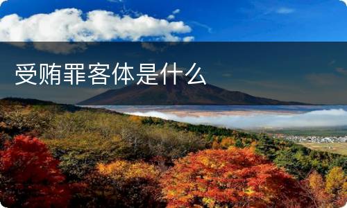 受贿罪客体是什么