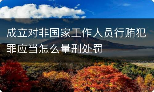 成立对非国家工作人员行贿犯罪应当怎么量刑处罚