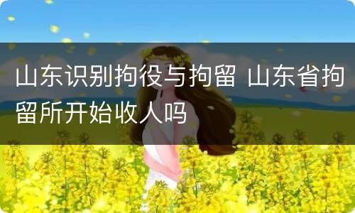 山东识别拘役与拘留 山东省拘留所开始收人吗
