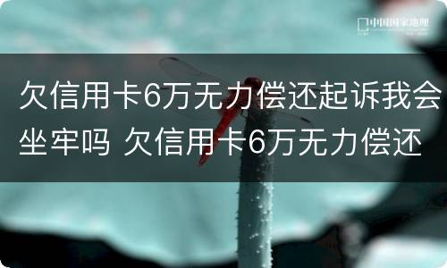 欠信用卡6万无力偿还起诉我会坐牢吗 欠信用卡6万无力偿还会被刑拘吗