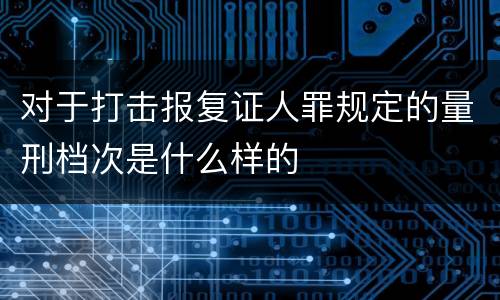 对于打击报复证人罪规定的量刑档次是什么样的