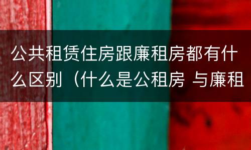 公共租赁住房跟廉租房都有什么区别（什么是公租房 与廉租房有什么区别?）