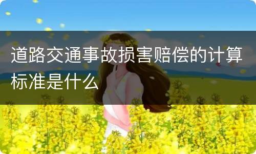 道路交通事故损害赔偿的计算标准是什么