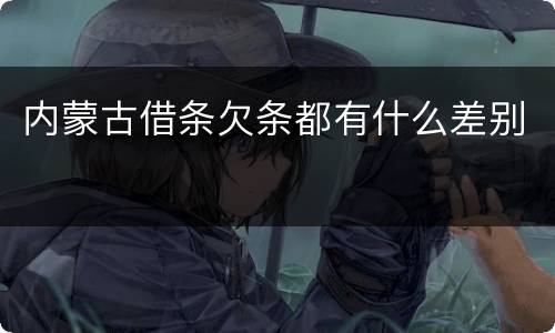 内蒙古借条欠条都有什么差别