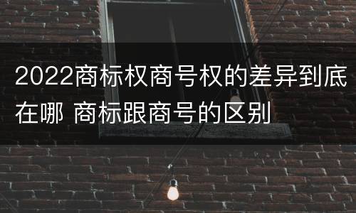 2022商标权商号权的差异到底在哪 商标跟商号的区别