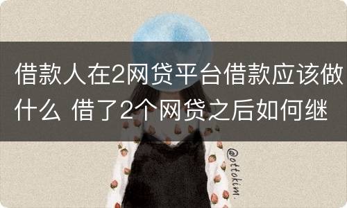 借款人在2网贷平台借款应该做什么 借了2个网贷之后如何继续借