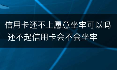 信用卡还不上愿意坐牢可以吗 还不起信用卡会不会坐牢