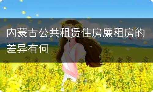 内蒙古公共租赁住房廉租房的差异有何