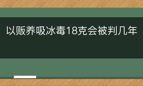 以贩养吸冰毒18克会被判几年