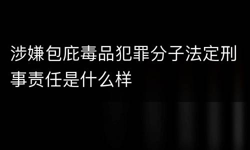 涉嫌包庇毒品犯罪分子法定刑事责任是什么样
