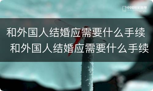 和外国人结婚应需要什么手续 和外国人结婚应需要什么手续和证件
