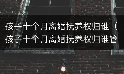 孩子十个月离婚抚养权归谁（孩子十个月离婚抚养权归谁管）