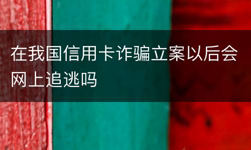 在我国信用卡诈骗立案以后会网上追逃吗
