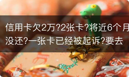 信用卡欠2万?2张卡?将近6个月没还?一张卡已经被起诉?要去公安局现在怎么办