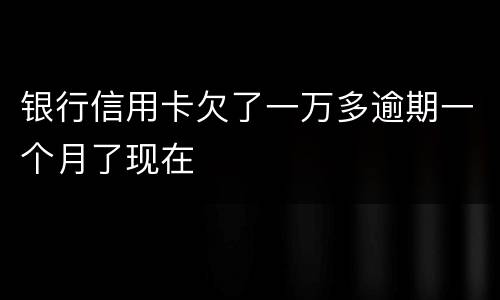 银行信用卡欠了一万多逾期一个月了现在