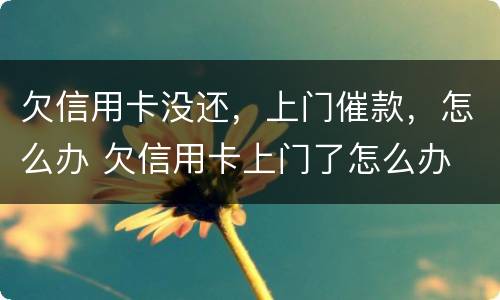 欠信用卡没还，上门催款，怎么办 欠信用卡上门了怎么办