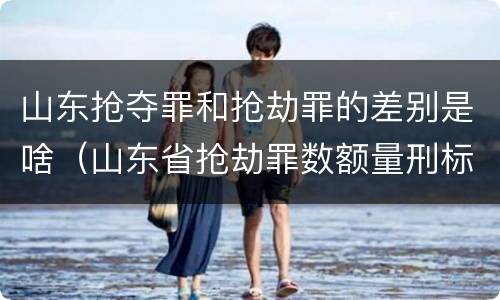 山东抢夺罪和抢劫罪的差别是啥（山东省抢劫罪数额量刑标准）