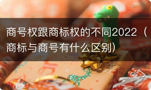 商号权跟商标权的不同2022（商标与商号有什么区别）
