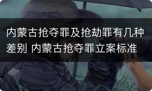 内蒙古抢夺罪及抢劫罪有几种差别 内蒙古抢夺罪立案标准