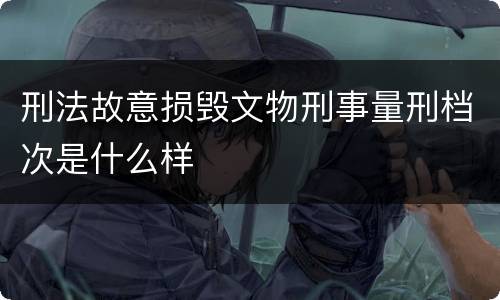 刑法故意损毁文物刑事量刑档次是什么样