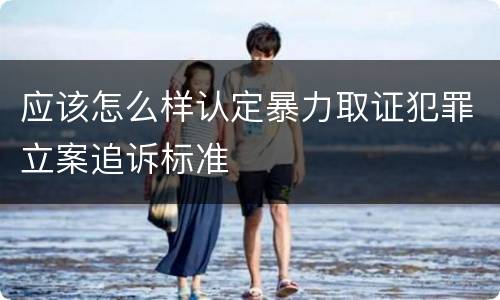 应该怎么样认定暴力取证犯罪立案追诉标准