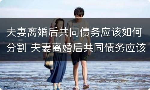 夫妻离婚后共同债务应该如何分割 夫妻离婚后共同债务应该如何分割呢