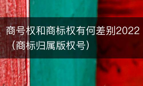 商号权和商标权有何差别2022（商标归属版权号）