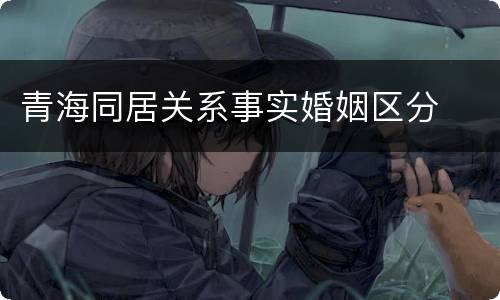 青海同居关系事实婚姻区分
