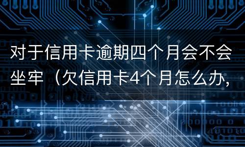 对于信用卡逾期四个月会不会坐牢（欠信用卡4个月怎么办,会抓人吗?）