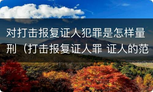 对打击报复证人犯罪是怎样量刑（打击报复证人罪 证人的范围）