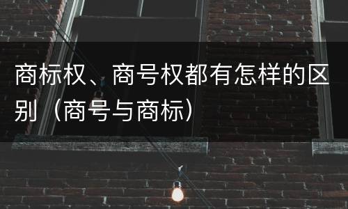 商标权、商号权都有怎样的区别（商号与商标）