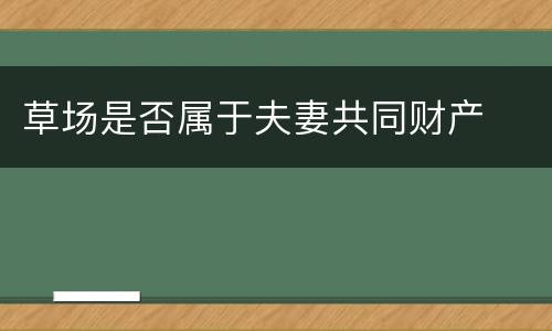 草场是否属于夫妻共同财产
