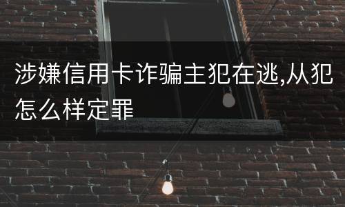 涉嫌信用卡诈骗主犯在逃,从犯怎么样定罪