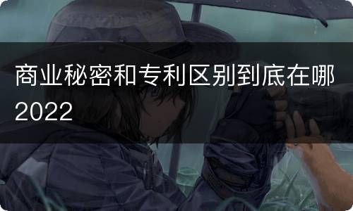 商业秘密和专利区别到底在哪2022