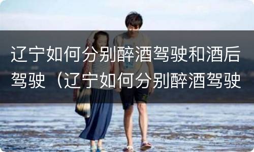 辽宁如何分别醉酒驾驶和酒后驾驶（辽宁如何分别醉酒驾驶和酒后驾驶呢）
