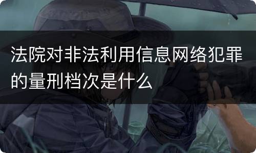 法院对非法利用信息网络犯罪的量刑档次是什么
