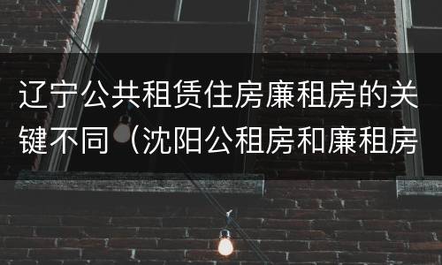 辽宁公共租赁住房廉租房的关键不同（沈阳公租房和廉租房的区别）